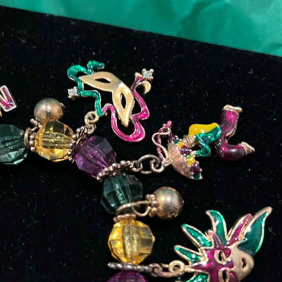 Goldtone Mardi Gras Charm Bracelet - Picture 4 of 4